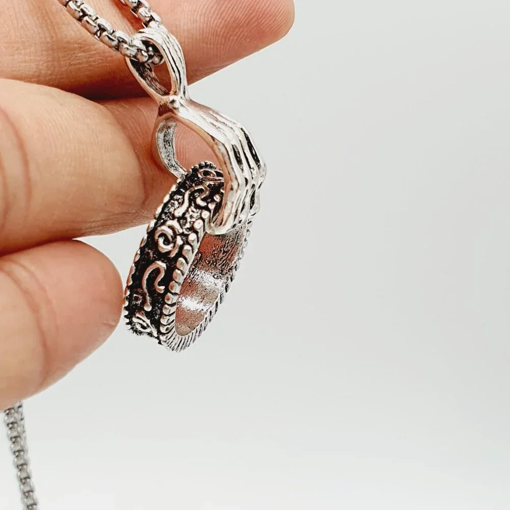 ❤️Vintage Fitness punk style skeleton Necklace , N90201P123